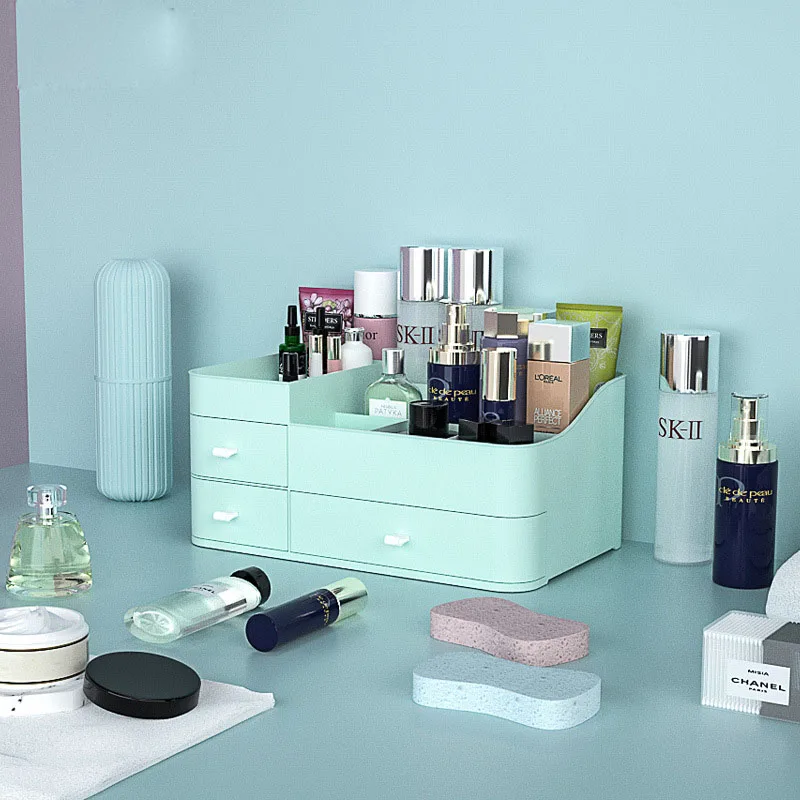 Large Capacity Makeup drawer Organizer Shelf Cosmetic Storage Box Jewelry Nail Polish Container Desktop Sundries | Дом и сад