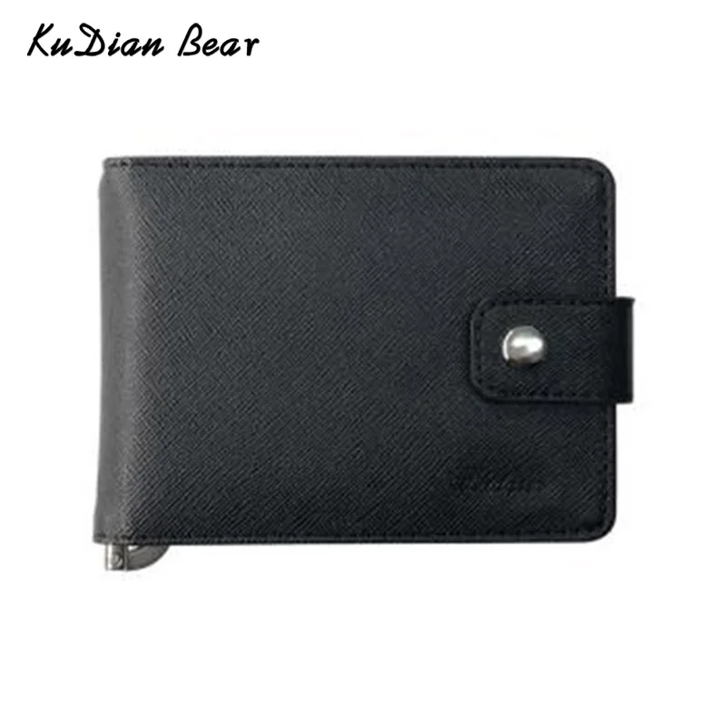 KUDIAN BEAR Men Money Clip Pu Leather Coin Purse Card Holder Fashion Wallet With Hasp Business Bag BIH228 PM49 | Багаж и сумки