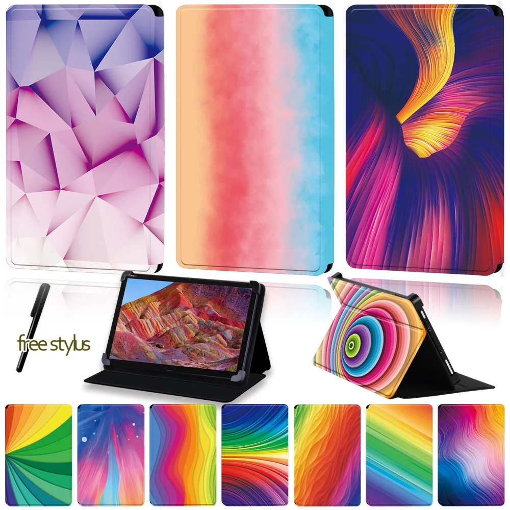 

PU Leather Tablet Case for Huawei MediaPad M1/M2//M3/M5/M6/8.0"/8.4"/10"/10.8" Universal Watercolor Series Drop Resistance Case