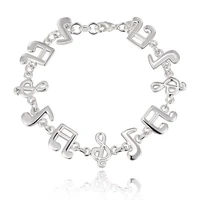 925 sterling silver exquisite fashion hook music note bracelet couple bracelet anklet exquisite party gift high end jewelry
