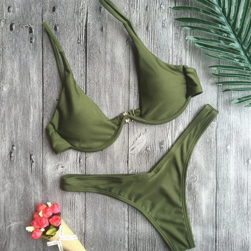 Размера плюс бикини пляжная одежда женская 2021 бразилейро спортивные сексуальный