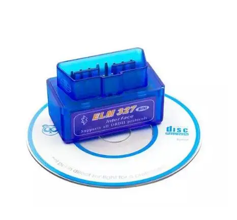 Мини ELM327 OBD2 автомобильный диагностический инструмент ELM 327 Bluetooth автоматический сканер для Android/Symbian для OBDII протокол elm327 - Цвет: V2.1 blue