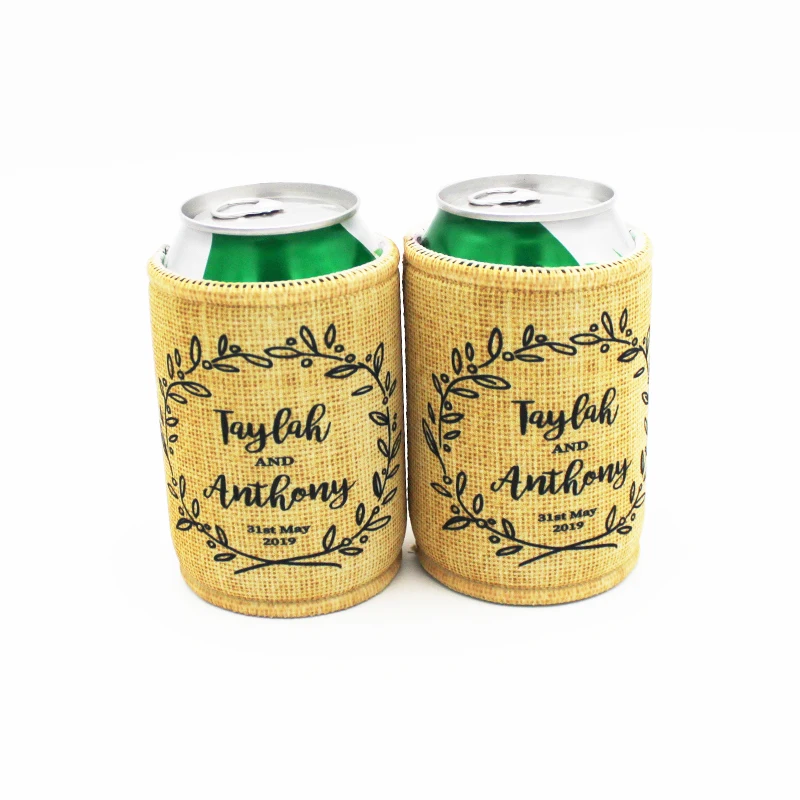 150 штук Индивидуальный Дизайн Печать неопреновые короткие держатели с