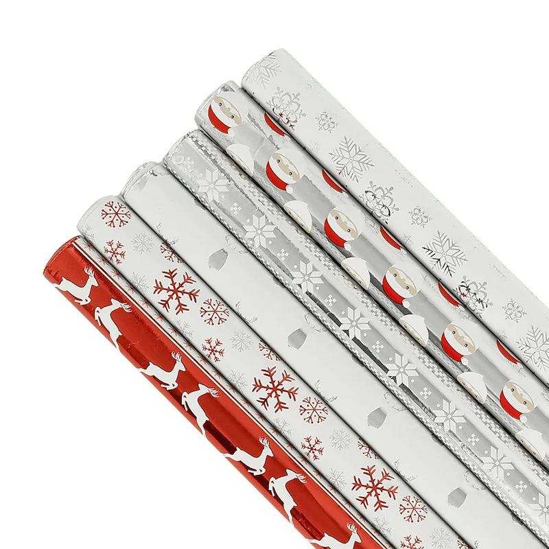 6 шт. напечатанная подарочная упаковка крафт бумага Цветочная оберточная рулон