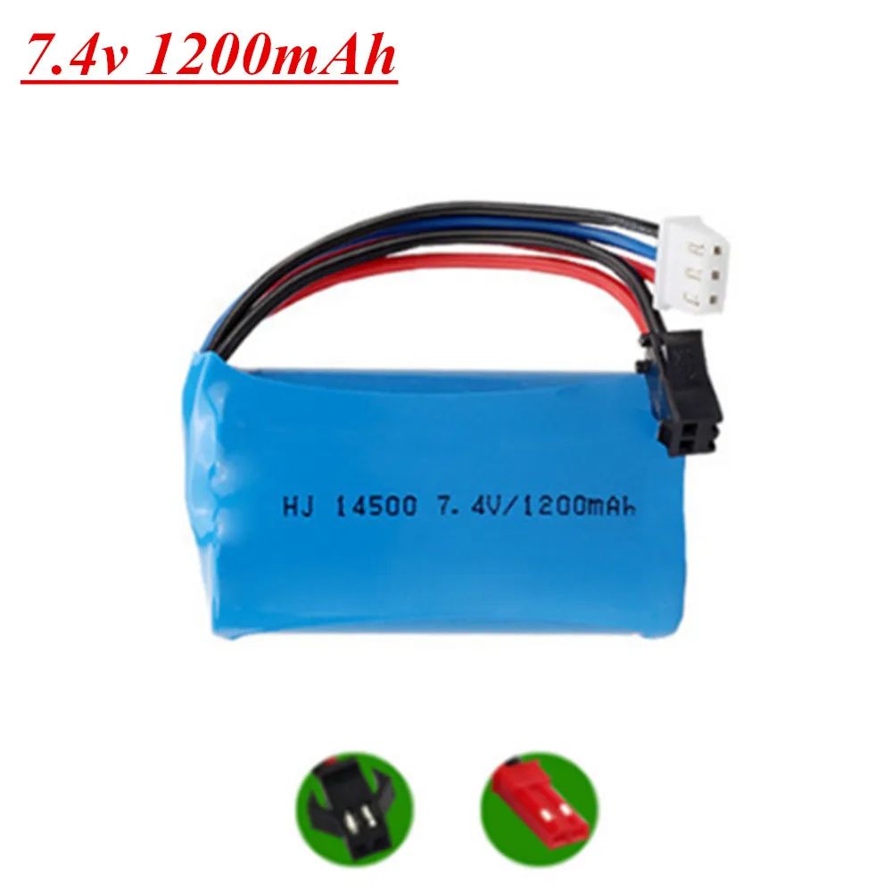 7 4 V 1200mAh литий ионная батарея 14500 для электрических игрушек водяной пули