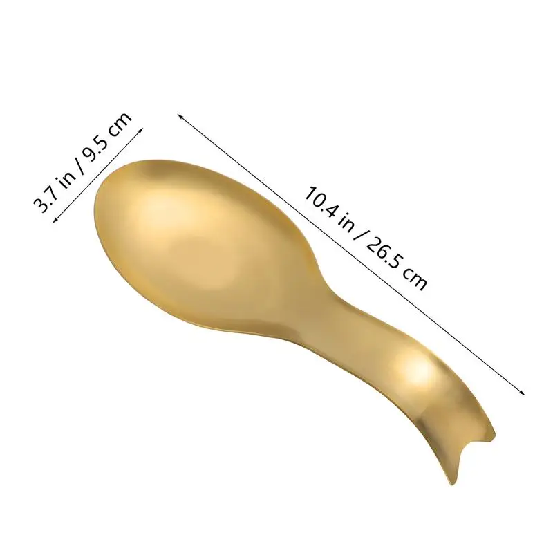 

Stainless Steel Spoon Rack Stand Heat Resistant Spoon Rest Spatula Holder Pad Cookware Organizer Kitchen Tools