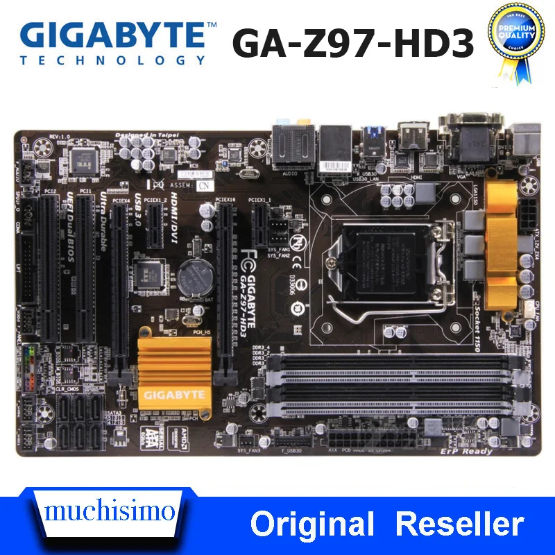 Gigabyte GA-Z97-HD3 материнская плата LGA 1150 DDR3 оригинальный десктопный компьютер 32 Гб Cpu i7