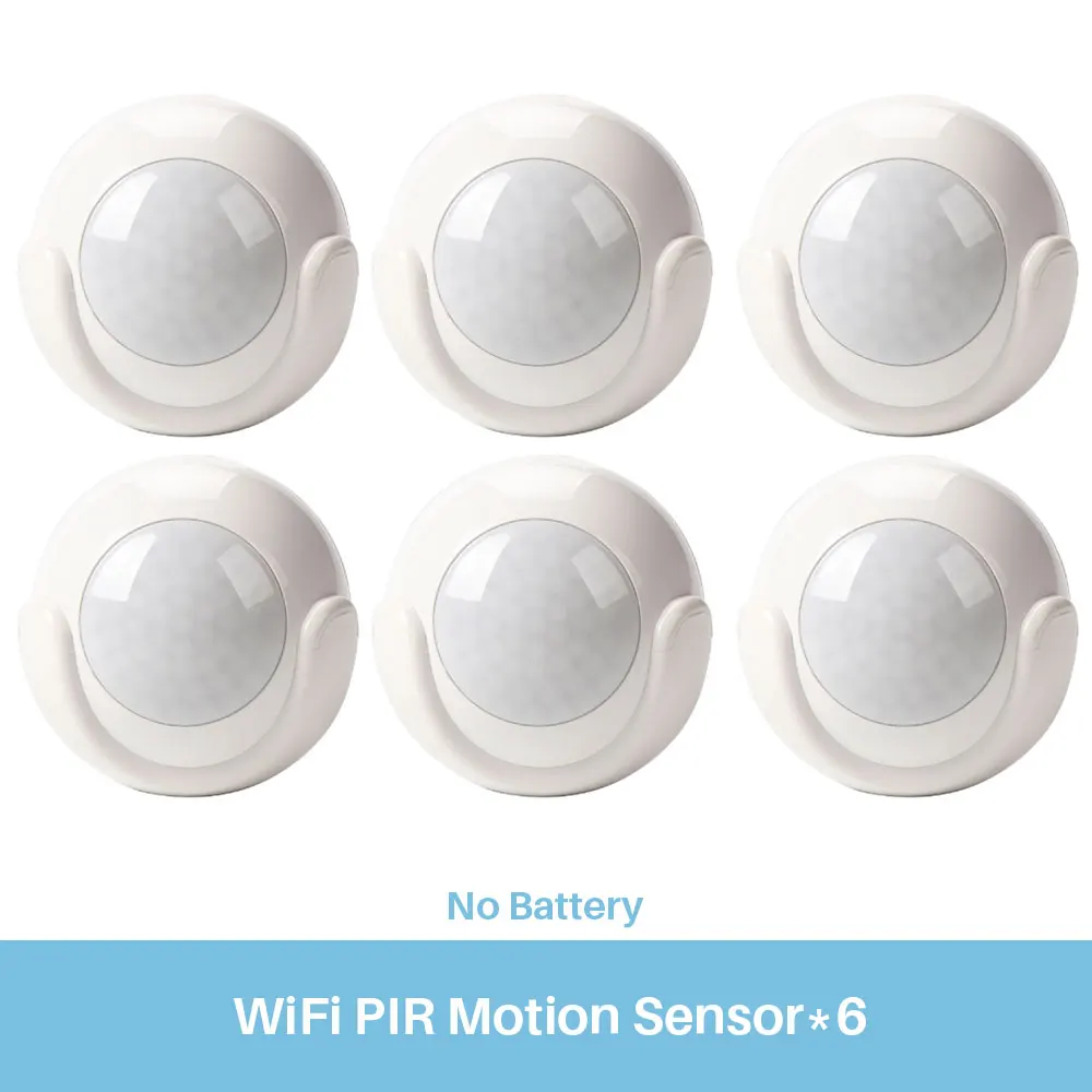 6 Pcs WiFi PIR датчик движения инфракрасный детектор внутренней безопасности без концентратора не требуется SmartLife приложение Push Alert батарея мощность работает с iftt - Цвет: 6 Pcs