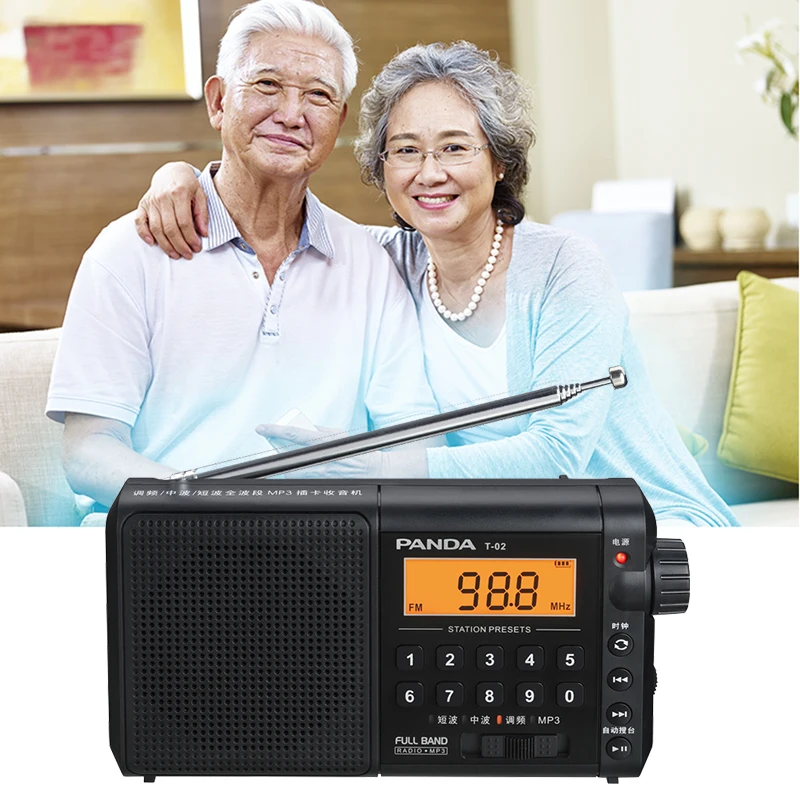 Портативный ретро-радиоприемник PANDA DSP FM AM SW-чувствительный SDR приемник ЖК-дисплей