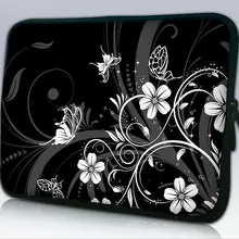 Black Flower Laptop Bag For Samsung Huawei T5 Lenovo TAB E10 M10 P10 10.1 10.2 10 9.7 Inch Tablet PC Case 7 13 12 15 14 17 11.6