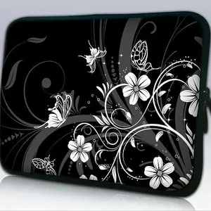 black flower laptop bag for samsung huawei t5 lenovo tab e10 m10 p10 10 1 10 2 10 9 7 inch tablet pc case 7 13 12 15 14 17 11 6 free global shipping