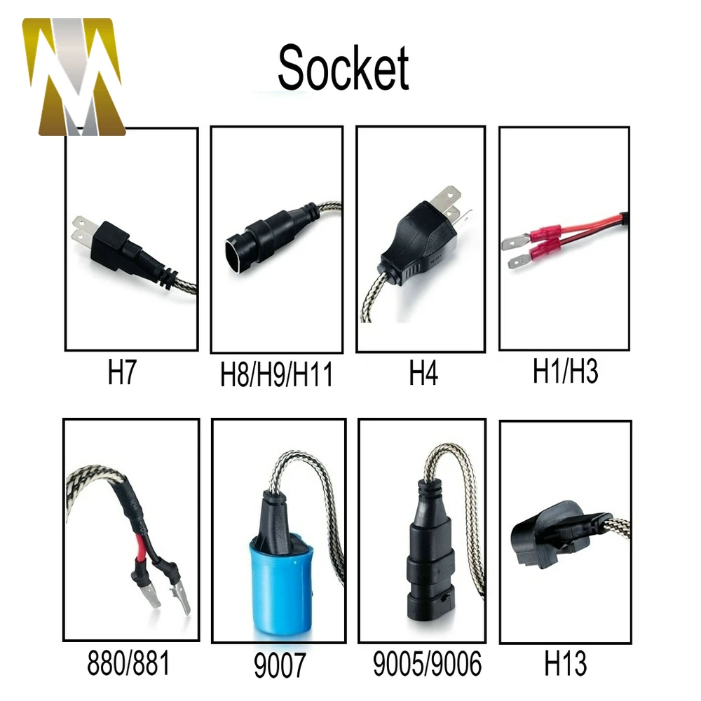 Автомобильные светодиодсветодиодный лампы 12 В H1 H3 H4 H7 H8 H9 H11 H13 HB1 HB2 HB3 HB4 HB5 880 881 9003 9004 9005 9006 9007 9008 комплект