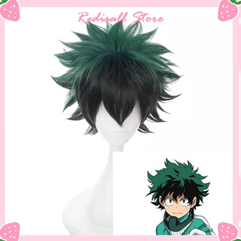 Boku no Hero academic Midoriya Izuku парик для косплея зеленые волосы короткие термостойкие