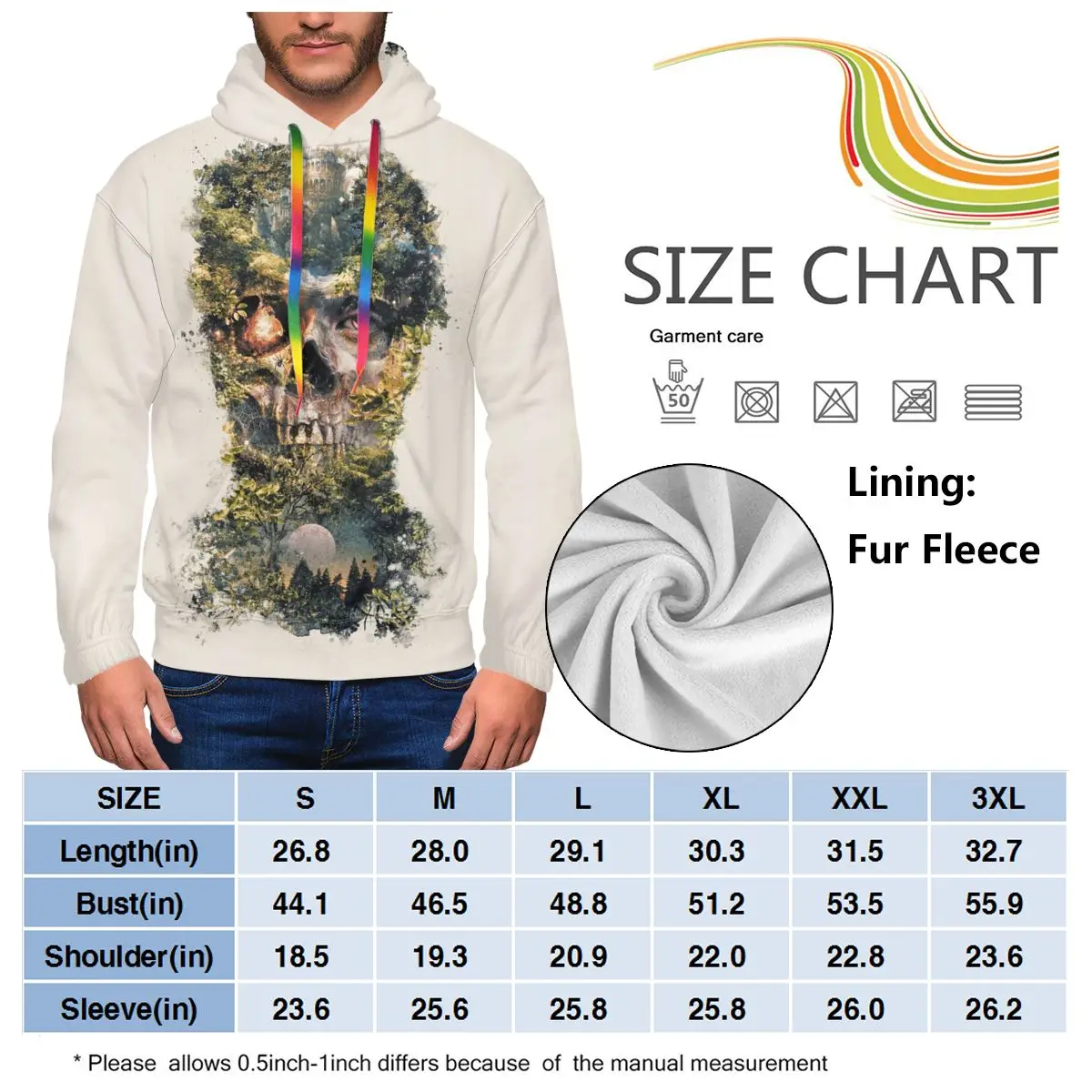 Мужская толстовка с капюшоном из полиэстера надписью The Gatekeeper | одежда