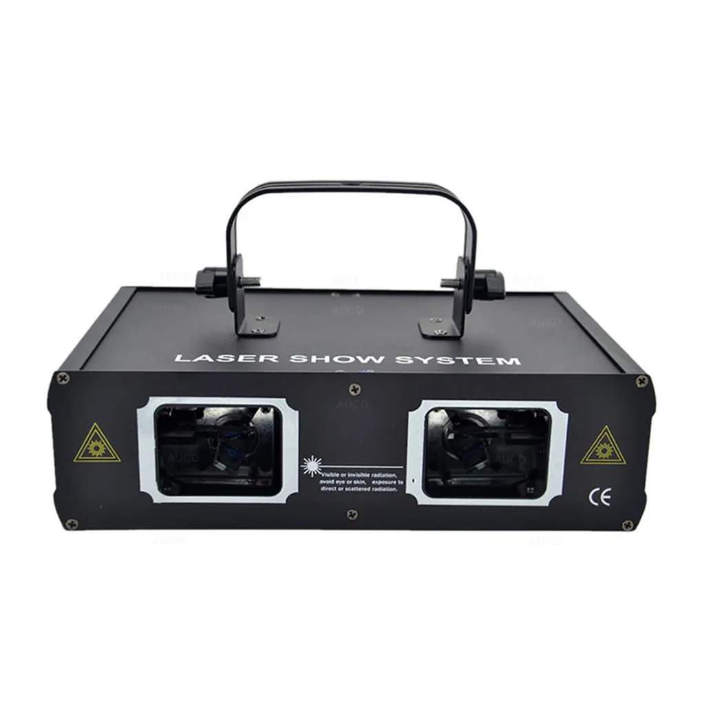AUCD 2 объектива Красный зеленый голубой RGB пучковый лазер DMX 512 Профессиональный DJ вечерние Show клуб праздник дома барное сценическое освещение 506RGB