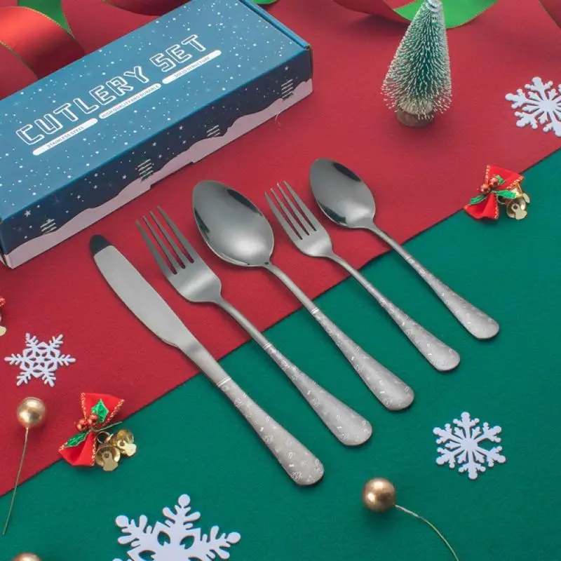 

20 шт., набор золотых столовых приборов из нержавеющей стали