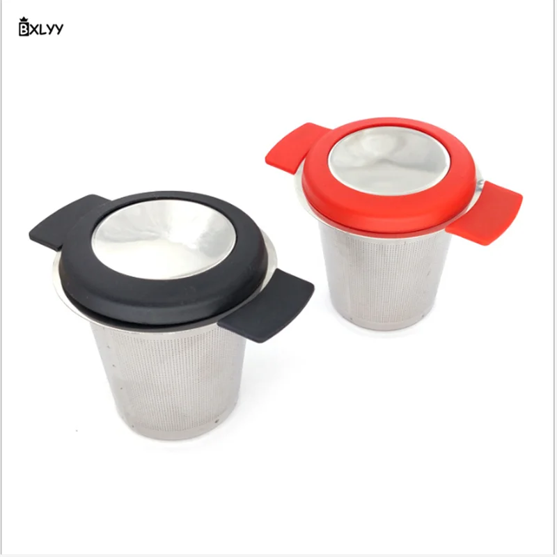 

304 Stainless Steel Tea Strainers Kitchen Accessories Gadget Silicone Anti-scald Handle Tea Infusers Teapot Kitchen Utensils.8z