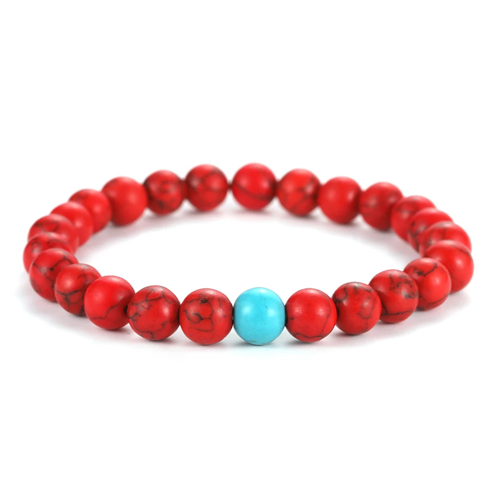 Новинка 2020 модные мужские браслеты различных цветов с бусинами из натурального