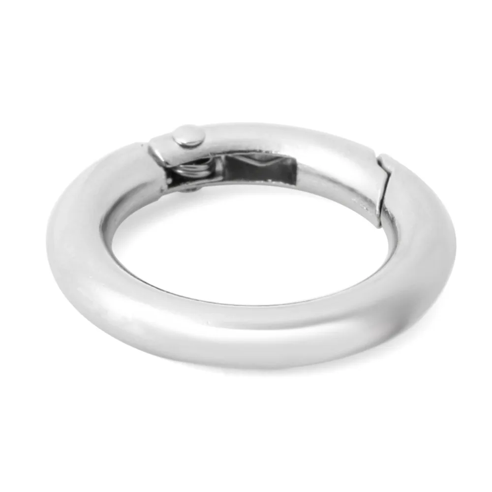 

30pcs Zinc Alloy Circle Round Carabiner Camping Spring Snap Clip Outdoor Bags Hooking Keychain Climbing Water Cup Linked Tools