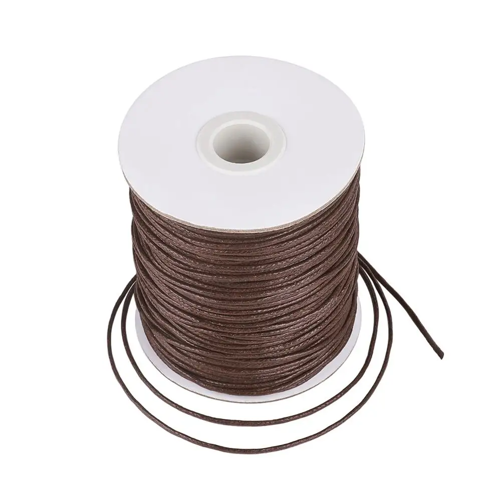 pandahall 1.5mm Waxed Thread Cotton Cord for Jewelry Making DIY Fit Bracelet Necklaces Earrings String Strap about 100yard