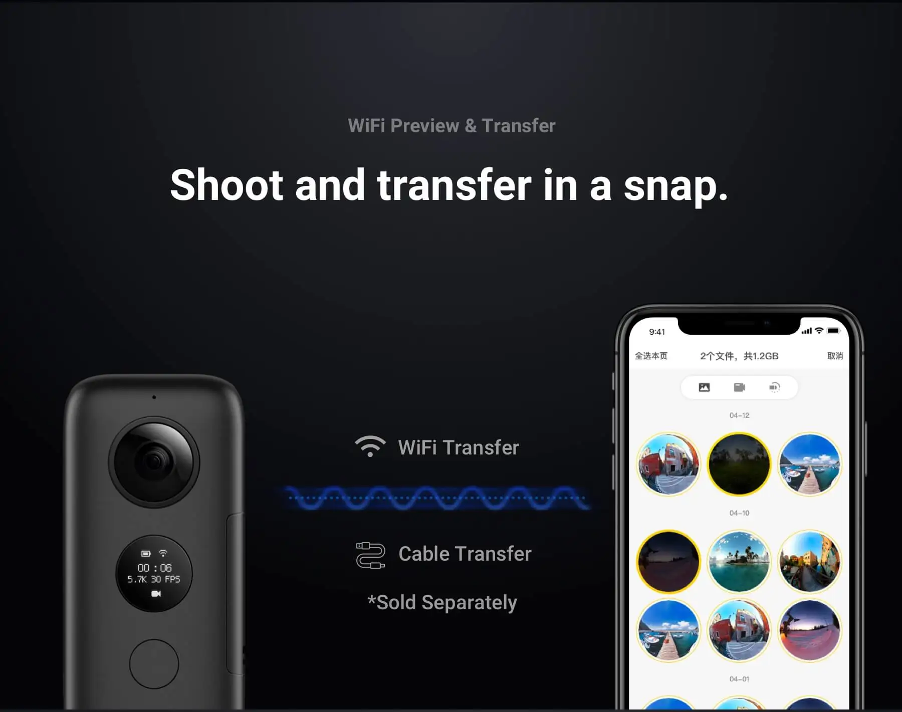Insta360 one x 5,7 K 18MP Спортивная Экшн-камера для iPhone Android Insta 360 ONE X зарядное устройство время пули