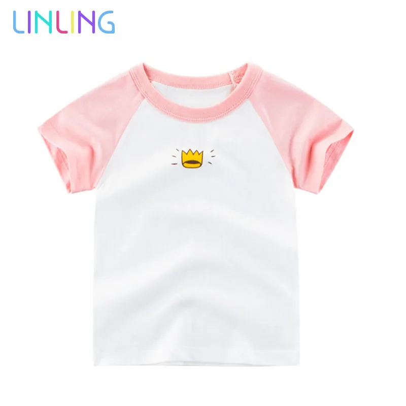 

Хлопковая футболка с коротким рукавом для девочек, летняя футболка, детская одежда, футболка с мультяшным принтом 2020, Детские футболки, топы...