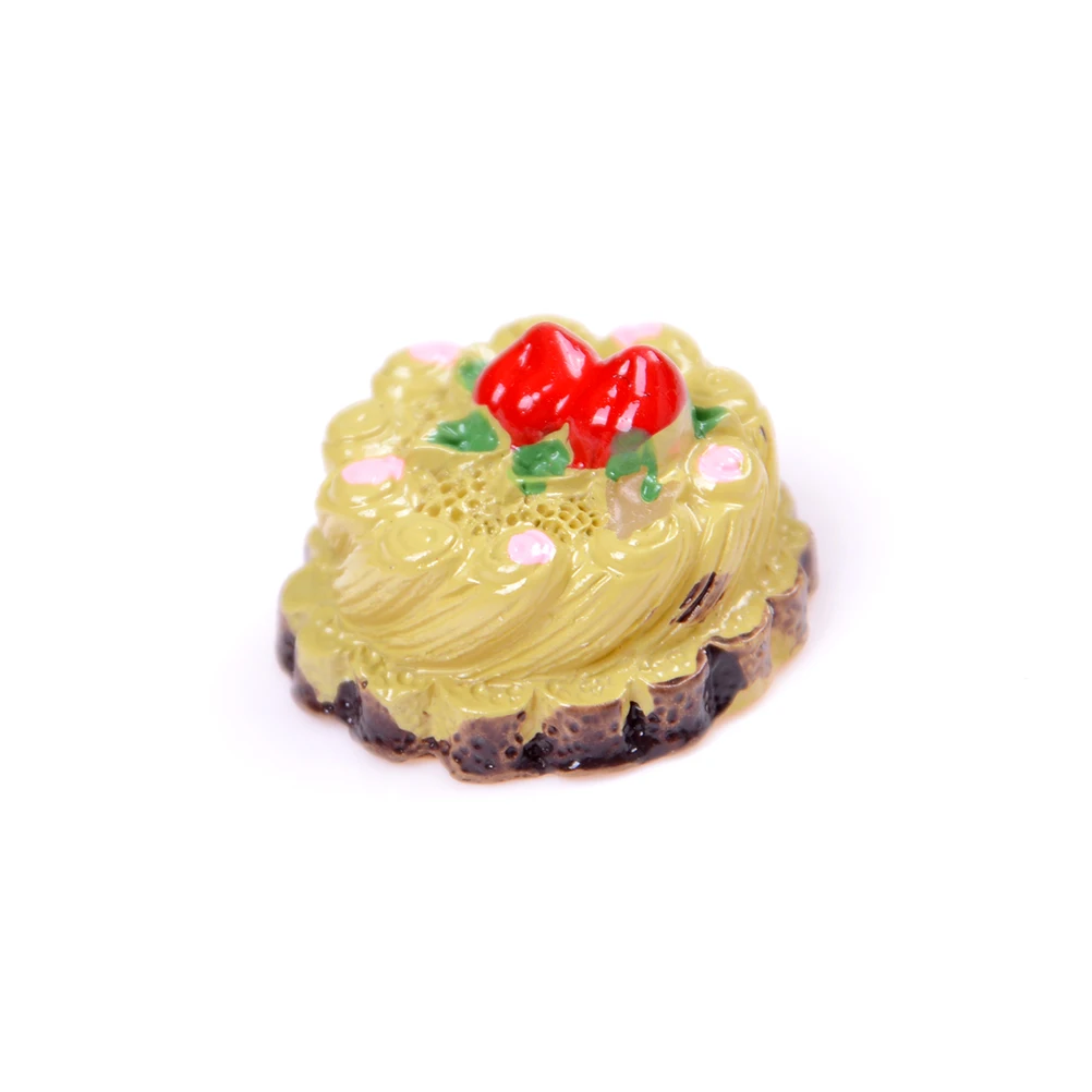 8Pcs/set Mini Cute DIY Miniature Artificial Fake Food Cake Resin Decorative Craft Play Doll House Toy Children Girls Gift | Игрушки и