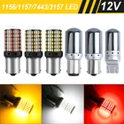 1 шт. 1156 BA15S P21W BAU15S PY21W 1157 BAY15D P215W 7440 W21W CAN-шина светодиодная Автомобильная стоп-сигнал лампа освещения 12 В