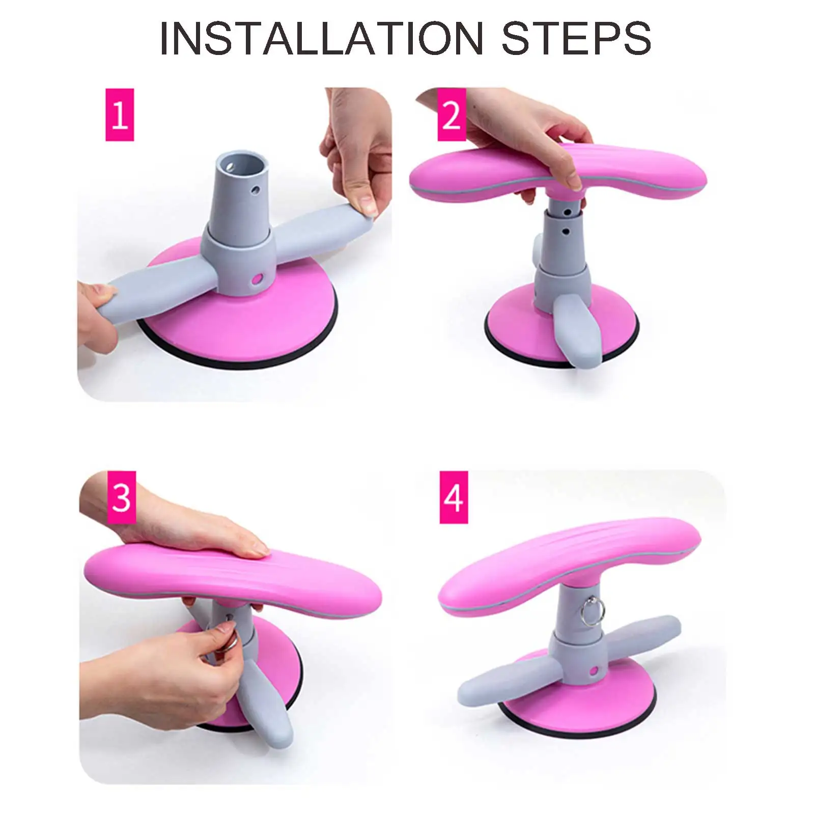 

Sit-Up Aid Adjustable Strong Suction Sit Up Assistant Device Fitness Equipment Strength Home Gym Self-Suction Situp Assist