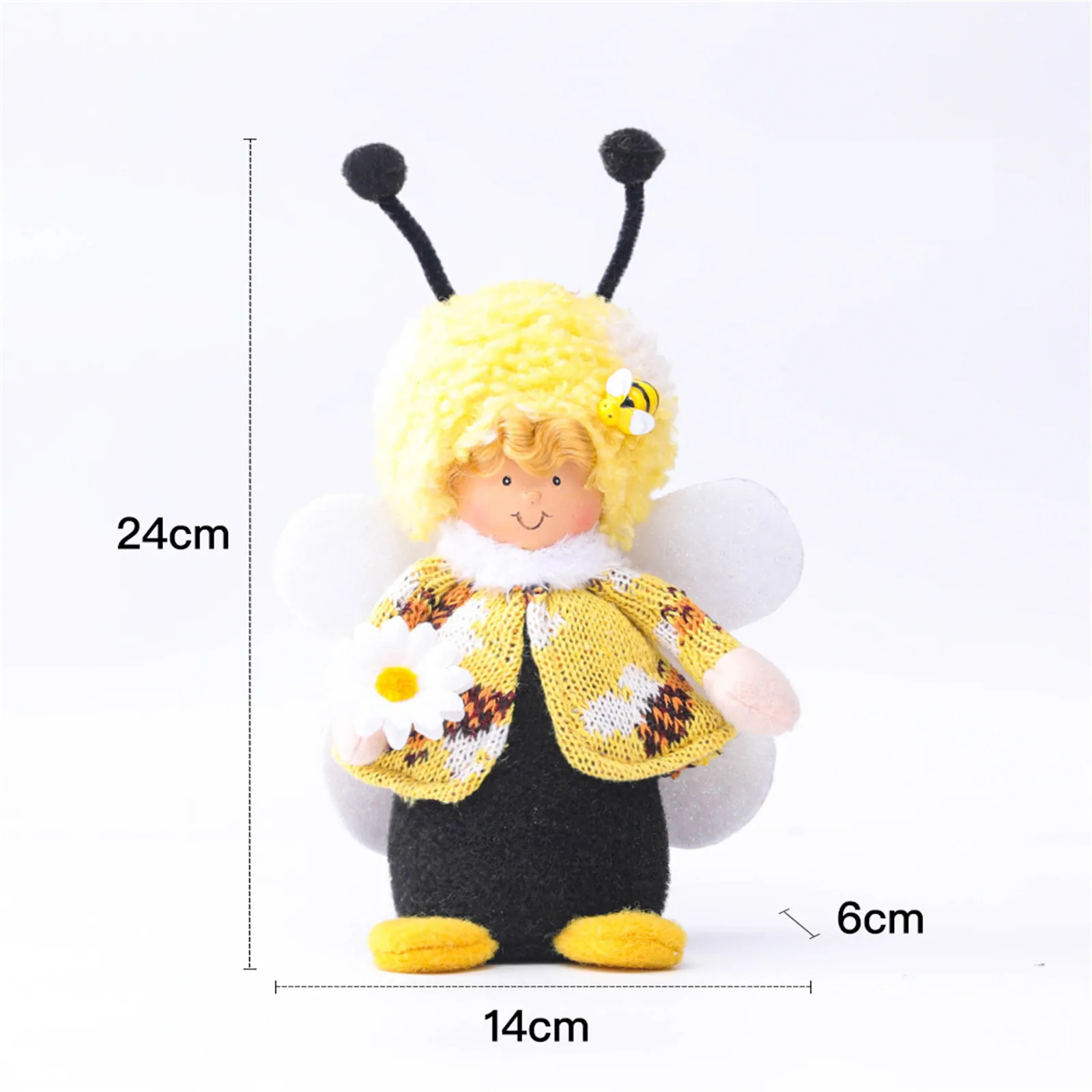 

Knitted Wool Bee Festival Decoration Ornaments Creative Bee Modeling Holiday Decoration Dolls peluches juguetes