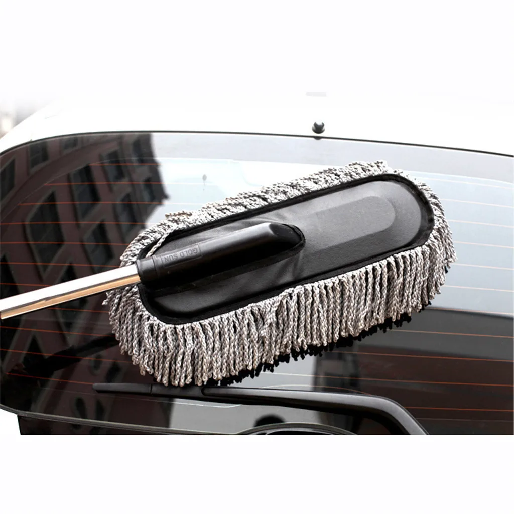 Multi-Functional Microfiber Car Dust Cleaning Brush Duster Mop Auto Washer Tool Wax Supplies For Audi A6 A4 VW BMW | Автомобили и