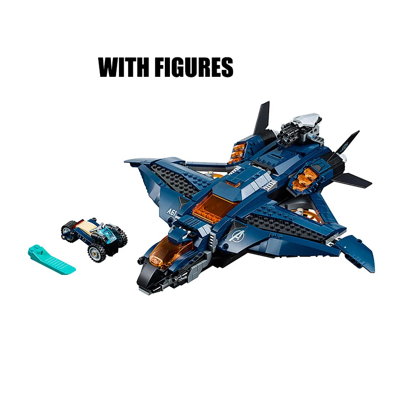 В наличии Базовая битва 11262 финальная игра Ultimate Quinjet модель кирпича с фигурками
