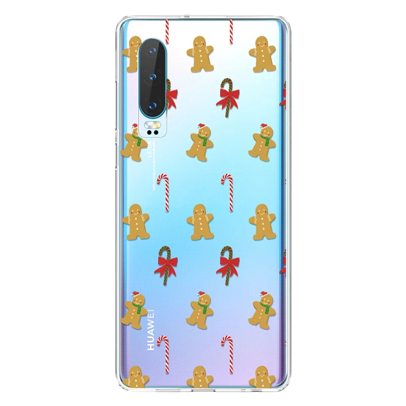 Мягкий чехол Yokata для Huawei P30 lite pro с рождественским оленем прозрачная задняя крышка