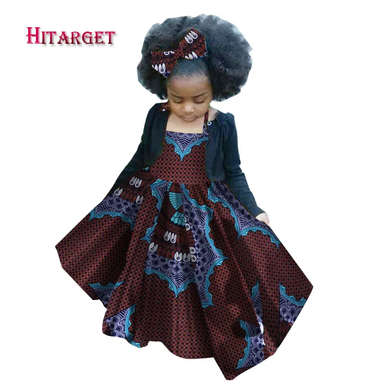 Африканское осеннее платье для девочки детское Дашики традиционные Хлопковые