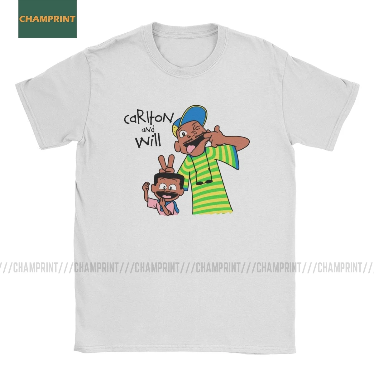 Carlton и Fresh Prince Of Bel Air футболки Для мужчин Уилл Смит ТВ показать Винтаж хлопковые с