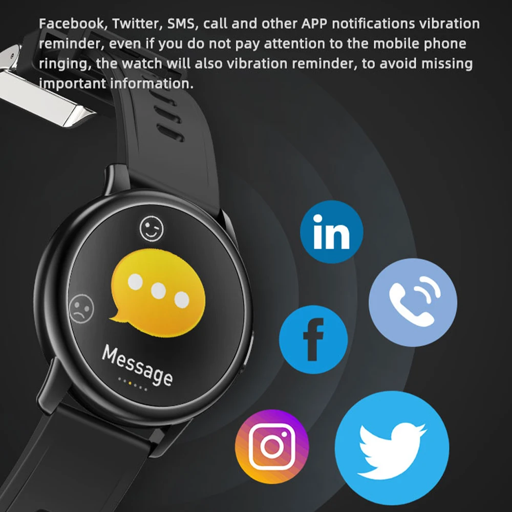 

GT2 smart watch 1.3-inch high-definition round screen 24H heart rate monitoring 260mAh battery Bluetooth 5.0 For IOS Android