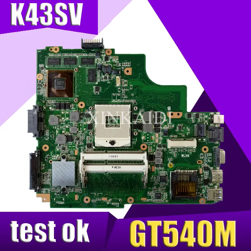 Оригинальная материнская плата XinKaidi K43SV для ноутбука ASUS Asus K43S X43S K43SJ K43SM