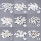 Натуральный перламутр пресноводный белый ракушка Шарм соединитель бусины кулон для изготовления ювелирных изделий геометрические ракушки