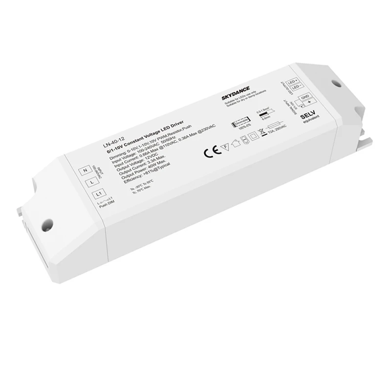 Новинка Для детей 0 10 в 1 ~ 10V Led ДАЛИ затемняя драйвер 100V 240V Вход 40W 24V 12V Выход