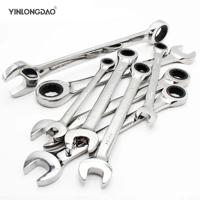 

Комбинированный метрический гаечный ключ с храповым механизмом, зубчатое кольцо, торцевой ключ, инструменты для ремонта гаечного ключа