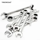 Комбинированный метрический гаечный ключ с храповым механизмом, зубчатое кольцо, торцевой ключ, инструменты для ремонта гаечного ключа