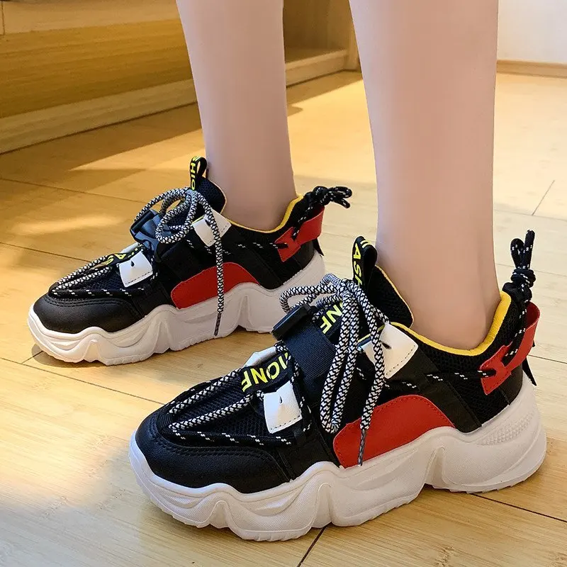 

Модные повседневные женские кроссовки, универсальные уличные женские кроссовки, новинка 2021, весенне-осенние кроссовки на платформе, женска...