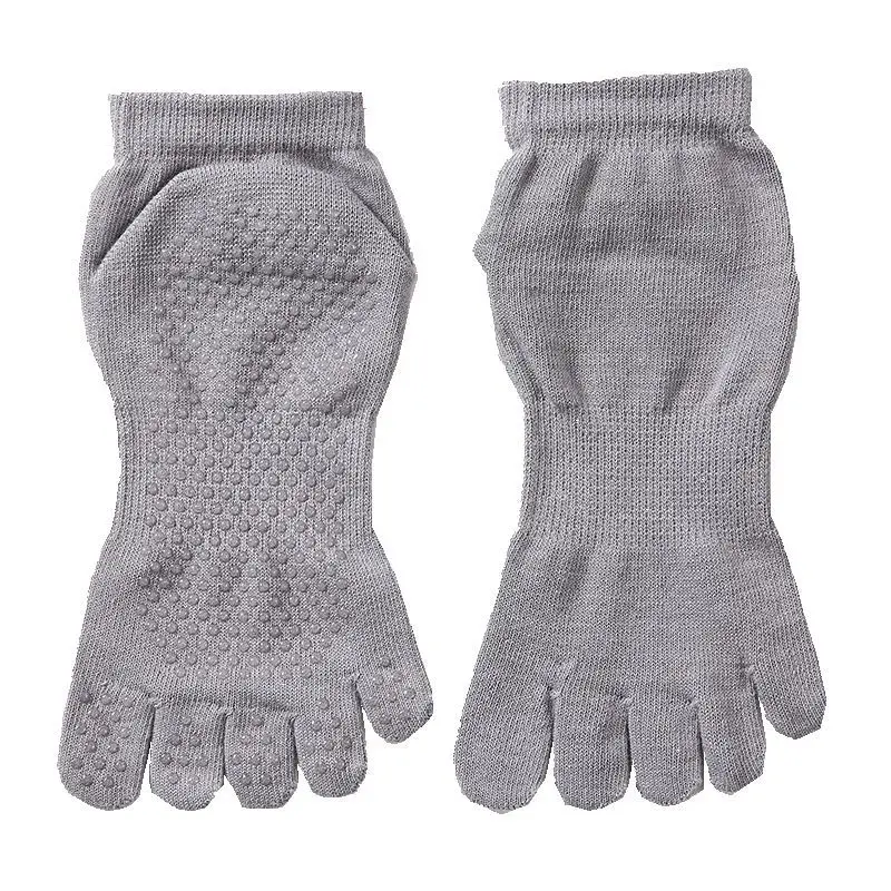 1 пара женские носки для йоги мужские Нескользящие на пять пальцев хлопковые