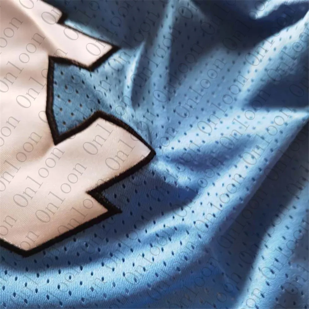 

Mens America Basketball North Carolina Shorts Elastic Waistband Pocket Pants Blue Jersey