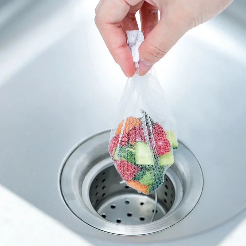 

100/50pcs Sink Filter Mesh Kitchen Trash Strainer Bag Prevent Sink From Clogging Filter Bag For Bathroom Strainer Wash Basin Bag