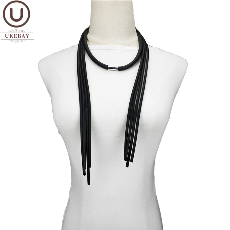 

UKEBAY New Tassel Choker Necklaces Long Chains Fashion Luxury Jewelry Women Pendant Necklaces Goth Party Accessories Wholesale