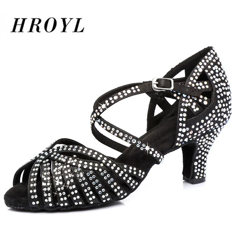 Туфли HROYL женские для латиноамериканских танцев босоножки бальных сальсы самбы