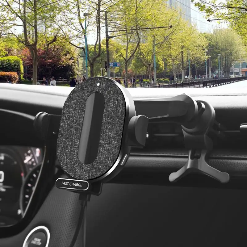 

C25 New KC Standard Fod Intelligent Full Automatic15W Qi Car Phone Holder Mobile Wireless Fast Charger For Samsung Huawei LG