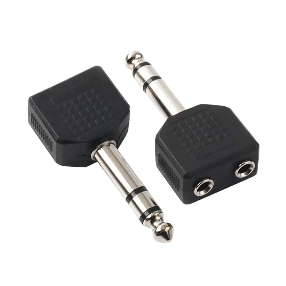 Штекер на двойной 3 5 мм гнездовой стерео Y-сплиттер адаптер Разъем черный