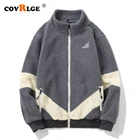 Covrlge модный бренд, трендовая свободная повседневная куртка-кардиган, Мужская молодежная камуфляжная куртка из овечьей шерсти на молнии, американские размеры MWW264